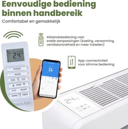 GreenAir DT12K – Monoblock airco zonder buitenunit – 3,5 kW - koeling en verwarming — thumbnail 6
