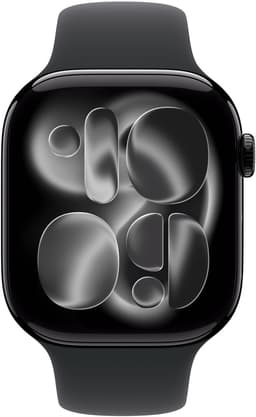 Apple Watch 11 - Wifi - 46mm - Jet Black Aluminium Case with Black Sport Band - S/M — thumbnail 2