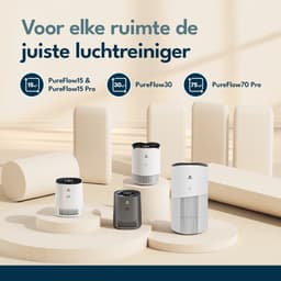 Vibrix PureFlow70 Luchtreiniger / Air Purifier – HEPA H13 + koolstoffilter – 468 m³/u – Voor kamers tot ca. 70 m² – Ionisator – App-bediening – Zeer stil met slaapstand – Luchtkwaliteitindicator — thumbnail 8