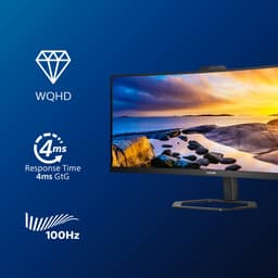 Philips 34E1C5600HE - QHD Curved Ultrawide Monitor - Webcam - Windows Hello - USB-C 65w - USB hub - 34 inch — thumbnail 2