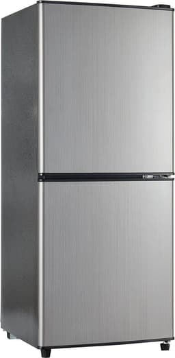 Merax 106L Mini Koelkast met Vriesvak – Minikoelkast 60L Koelruimte en 46L Vriesruimte – 7 Temperatuurinstellingen – LED-Verlichting – Stil 45 dB – Zilver — thumbnail 1