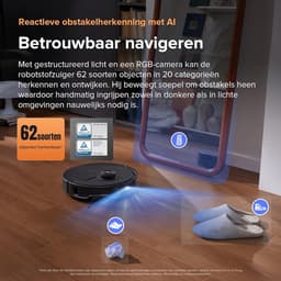 Roborock Qrevo Master zwart robotstofzuiger en dweil, 10.000 Pa, automatisch legen, wassen, drogen, basisreiniging en automatisch bijvullen, 3D-mapping — thumbnail 4
