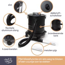 Perel Aszuiger, HEPA-filter, blaasfunctie, 1200 W, 20 l — thumbnail 7