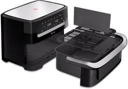 Tefal Dual Easy Fry Flex EY9228 - Airfryer - 9L - Flexibele Functie - Voor Grote Gezinnen - Zwart — thumbnail 7