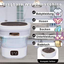 Mini Wasmachine met Centrifuge - Voor Kleine Wasgoed - Meerdere Programma's — thumbnail 4