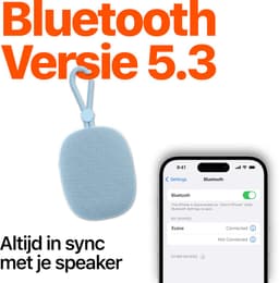Mini Speaker Bluetooth 5.3 - 12+ Uur Afspeeltijd - Spatwaterbestendig - Draadloze Speakers Klein - Blauw — thumbnail 2
