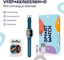 LEROYS - GPS Horloge Kind - Kinder Smartwatch - Android en iOS - Blauw - Incl. Simkaart — thumbnail 9