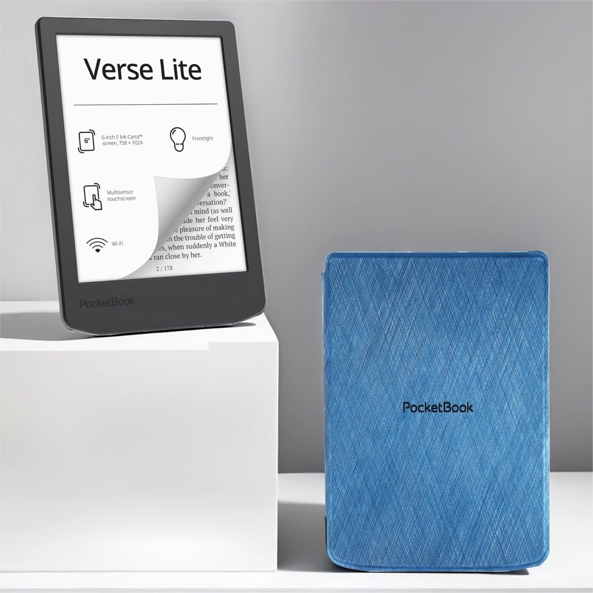 PocketBook Verse Lite + Blauw PocketBook hoesje — afbeelding 1