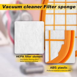 SOLLBRY® - 4 x Filter Geschikt Voor Philips Speedpro Max Aqua 7000 En 8000 Serie - FC5005/01, CP1100/01, CP0663/01 Vervanging Schuimrubber - Steelstofzuiger - Geschikt voor Philips Speedpro Max Schuimfilter - Met Reinigingsborstel — thumbnail 4