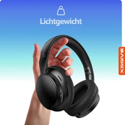 Hoofdtelefoon Draadloos | Bluetooth 5.4 | Draadloze Over-Ear Hoofdtelefoon | Opvouwbare Koptelefoon met Microfoon | 10 Uur Batterij | USB-C Aansluiting — thumbnail 3