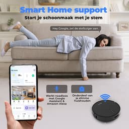 Denver Robotstofzuiger met Laadstation - Smartphone TUYA App - Geschikt voor Huisdierharen - RVC115 — thumbnail 7