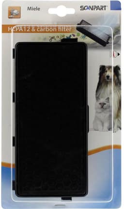 Scanpart HEPA stofzuiger filter H12 - Met actief koolstof filter - Cat and dog - Geschikt voor Miele Compact C1 C2 Complete C2 C3 S4 S5 S6 S8 - Alternatief voor SF-AA50 Active AirClean — thumbnail 4