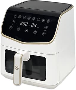 AG Airfryer XXL Premium - Wit- Luchtfriteuse - Anti-aanbak - Tot 8 personen- Vaatwasserbestendig - Met Receptenboek - Extreem Stil- Snelkooktechnologie - Digitaal Display - Tot 200°C - 8 Voorgeprogrammeerde standen. 7.5L — thumbnail 5