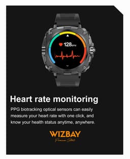 WizBay Premium Select® 1.43inch AMOLED Screen Smartwatch Dames Heren - Android en iOS - Bluetooth Call - 02 Zuurstof - Bloedruk - Dynamic Hartslag & Slaap Monitor - Message - Magnetic Laden - Smartwatches - Zilver met rvs Zilveren Band — thumbnail 15