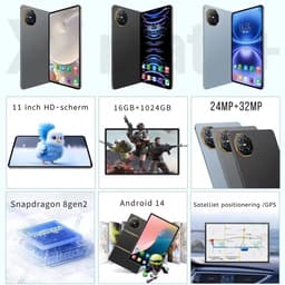Pad 8 Pro Snapdragon 8gen2 Android Tablet 11Inch Hd 16GB 1TB 12000 Mah 5G Dual Sim Wifi Tafels Pc - Blue — thumbnail 5
