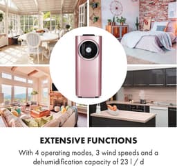 Klarstein mobiele airconditioner met luchtafvoerslang, 5-in-1 airconditioner, ventilator, luchtontvochtiger, luchtreiniger & nachtmodus, app-bediening, kleine & draagbare airconditioner voor thuis & op kantoor, 12000 BTU,4 kW voor 59 m² 50 dB — thumbnail 19