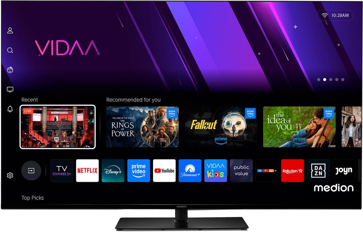 MEDION 107 cm (43 inch) TV (Smart-TV, Dolby Vision HDR, VIDAA Store, Netflix, Prime Video, Disney+, DAZN, Paramount+, HbbTV, PVR, Bluetooth), MD — afbeelding 1