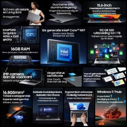 Blackview AceBook 8 Laptop - 15,6 inch Full HD - 16 GB RAM - 512 GB SSD - Intel N97 - Windows 11 Notebook - UHD Graphics - Grijs — thumbnail 8