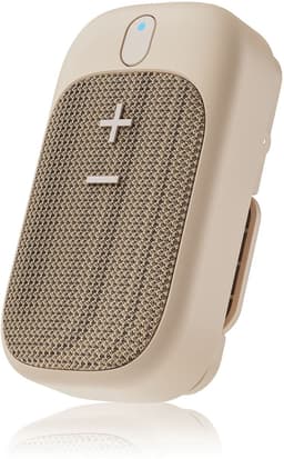 Caliber Draagbare Bluetooth Speaker – Mini Speaker Clip - Handsfree bellen - TWS - Waterdicht - Lichtgewicht - Beige (HPG101BE) — thumbnail 1