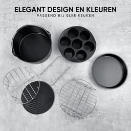 VAIVE Heteluchtfriteuse Accessoires Set - Geschikt voor alle Airfryer XL en XXL - ⌀ 20 cm — thumbnail 6