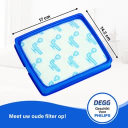DEGG - 2x Uitwasbaar Filter geschikt voor Philips power pro expert FC6042/01 - motorfilter cp0617 - (exclusief raamwerk) - Uitwasbaar - 2 STUK(S) — thumbnail 5