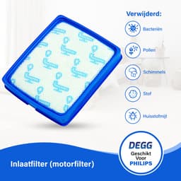 DEGG - 2x Uitwasbaar Filter geschikt voor Philips power pro expert FC6042/01 - motorfilter cp0617 - (exclusief raamwerk) - Uitwasbaar - 2 STUK(S) — thumbnail 4