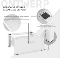 Wasmachine Verhoger - Wasmachine Verhoger met Lade - Wasmachine Sokkel Met Laadcapaciteit tot 150 KG - Wasmachine Kast - Wasmachine Ombouw – Wasmachineverhoger - 63 x 54 cm - Wit — thumbnail 2