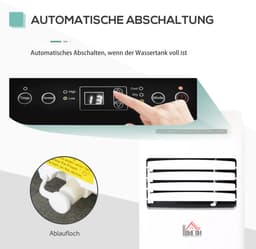 3-in-1 Mobiele airco - 7000 BTU - Draagbare airconditioner - 3-in-1 koelen, ventilator en luchtontvochtiger - voor 10-26 m² - met afstandsbediening en 24-uurs timer - 2 snelheidsniveaus - wit — thumbnail 4