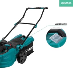 VONROC Accu Grasmaaier – 40V – 38 cm maaibreedte - Vier instelbare maaihoogtes: 35/45/55/65 mm - Incl. 45L Opvangbak - Excl. Accu’s en snellader — thumbnail 6