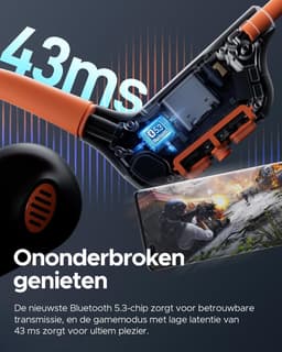 Bone Conduction Headphone - Koptelefoon voor Activiteiten - Draadloos - Bleutooth - Zwart — thumbnail 7