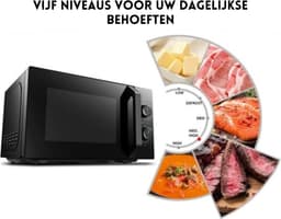 Intelectro Magnetron - De Multifunctionele Magnetron voor een Complete Kookervaring - Compacte en Veelzijdige Moderne 1000W Magnetron - Grill- en Aanvullende Functies - 1000W - Zwart - Levering Sneller dan Aangegeven! — thumbnail 5