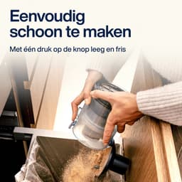 Samako Steelstofzuiger Draadloos - 450W - Kruimeldief - 4 Opzetstukken - Stofzuiger 32kPa zuigkracht - Zonder zak op accu - CleanDetect — thumbnail 11