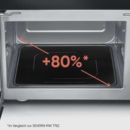 Severin MW 7777 Combi magnetron – Glazen Bodem zonder Draaiplateau – Ultra-Hetelucht tot 230 °C - 25 Liter - RVS — thumbnail 9