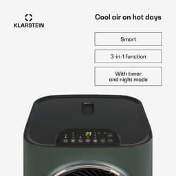 Klarstein mobiele airconditioner met luchtafvoerslang, 5-in-1 airconditioner, ventilator, luchtontvochtiger, luchtreiniger & nachtmodus, app-bediening, kleine & draagbare airconditioner voor thuis & op kantoor, 10000 BTU,9 kW voor 49 m² 50 dB — thumbnail 15