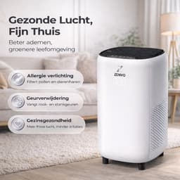 Zenvo Luxe Luchtreiniger met Wifi & App – HEPA 13 Filter – 360 m³/u – Tegen Allergie, Hooikoorts & Huisstofmijt – Air Purifier – Wit — thumbnail 14