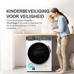 Heinner HWM-M1214IVKA+++ Wasmachine 12 kg – 1400 tpm – Inverter – Energieklasse A – 14 Programma’s – 15 min Snelprogramma – Stoomfunctie – Touchbediening – Wit – 5 Jaar Garantie — thumbnail 9