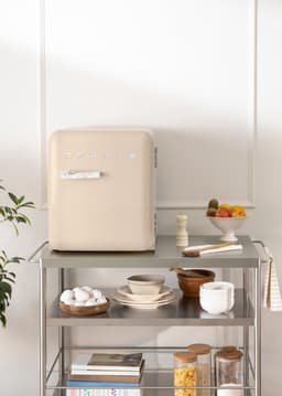 CREATE - Koelkast in retrostijl - Zand - Handvat Marmer - FRIDGE RETRO 48L — thumbnail 5