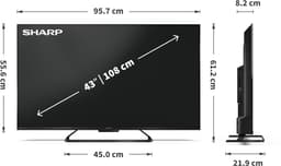 Sharp Aquos 43HR7265 - 43 inch - 144Hz 4K UHD QLED - Google TV - 2025 — thumbnail 3