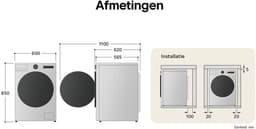 LG F4WR7011SYB wasmachine 11 kg met AI DD voor slimme stofverzorging - TurboWash 39 voor sneller wassen - hygiënisch wassen met stoom en ThinQ slimme bediening. Energieklasse A‑10% — thumbnail 4