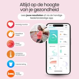 Siltcon® Vitéa Activity Tracker – Stappenteller Horloge - Hartslagmeter – Bloeddrukmeter - Slaapmonitor - Saturatiemeter – Sporthorloge – Smartwatch Dames, Heren & Kinderen - Geschikt voor iOS/Android - RVS - Elke pols - Incl. 2 Bandjes — thumbnail 4