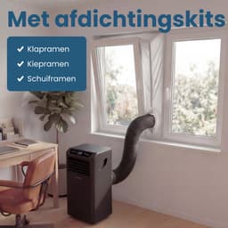 Auronic Mobiele Airco - 10.000 BTU - 4-in-1 - Airconditioning met 2 Raamafdichtingskits - Ventilator - Ontvochtiger - Tot 25m² - Zwart — thumbnail 7