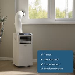 Auronic Mobiele Airco - 10.000 BTU - 4-in-1 - Airconditioning met 2 Raamafdichtingskits - Ventilator - Ontvochtiger - Tot 25m² - Wit — thumbnail 7