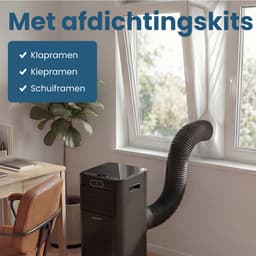 Auronic Mobiele Airco - 7.000 BTU - 3-in-1 - Airconditioning met 2 Raamafdichtingskits - Ventilator - Ontvochtiger - Tot 20m² - Zwart — thumbnail 8