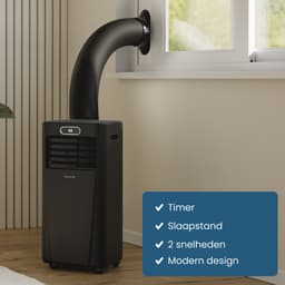 Auronic Mobiele Airco - 7.000 BTU - 3-in-1 - Airconditioning met 2 Raamafdichtingskits - Ventilator - Ontvochtiger - Tot 20m² - Zwart — thumbnail 7