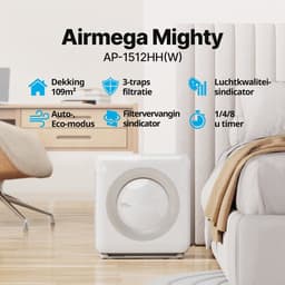 Coway MIGHTY AP-1512HH Luchtreiniger – HEPA 13 + Koolstoffilter – CADR 421 m³/u – Voor ruimtes tot 109 m² – Slaapstand – Luchtkwaliteit Indicator – Tegen Hooikoorts, Allergie, Huisstofmijt, Stof & Pollen – Air Purifier - Wit — thumbnail 10