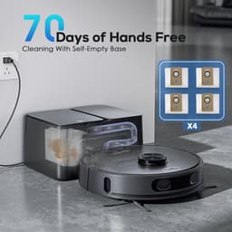 Teendow D65S MAX Robotstofzuiger - 70 dagen automatisch legen - 6000 Pa zuigkracht - 220 minuten gebruiksduur - 4 vermogensstanden - Zwart — thumbnail 6