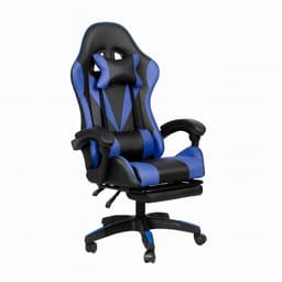Bayt Gamestoel - Gaming chair - Gamingstoel - Comfort gamer stoel - Zwart en Donkerblauw — thumbnail 1