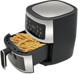 AG5300 Airfryer XXL Premium Zilver – 5.5L Hete Luchtfriteuse – Digitaal Display – 8 Programma’s – Anti-aanbak – Vaatwasserbestendig – Extreem Stil – Gezond Koken Zonder Olie – Inclusief Receptenboek — thumbnail 2