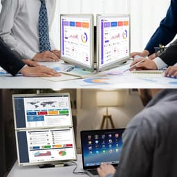 15,6 Inch Laptop Schermverlenger – Dual Screen Extender FHD 1080P IPS – 120% sRGB – USB-C & HDMI Plug & Play – Voor Mac, Windows & Chrome — thumbnail 4