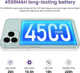 Mobiele Telefoon zonder Contract met 8GB+128GB/256GB, 6,52" HD+, 4500mAh en Android 12 - Goedkoop — thumbnail 6